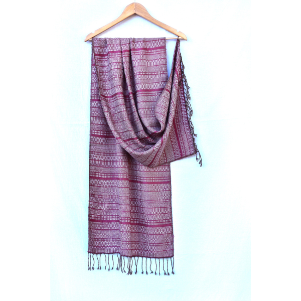 Silk Wool Stole (black, moss green & undyed, pink)